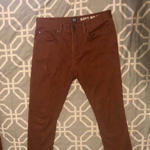 Brick Red Straight Leg GAP Jeans